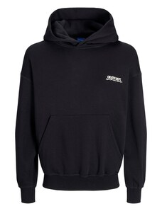 JACK & JONES Mikina 'JWHROXBURY' černá / bílá