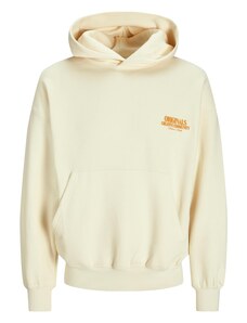 JACK & JONES Mikina 'JWHROXBURY' oranžová / barva bílé vlny
