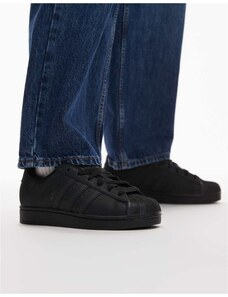 adidas Originals Superstar II trainers in suede triple black