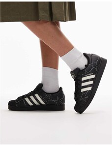 adidas Originals Superstar II trainers with star stitch detailing in black