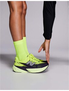 New Balance Fuelcell Rebel v5 womens running trainers in neon green and black