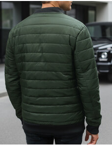 BASIC Zelený prošívaný pánský bomber Khaki