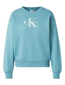 Calvin Klein Jeans Mikina tyrkysová / světle šedá