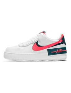 Nike Air Force 1 Shadow White Dark Teal Solar Red (W)