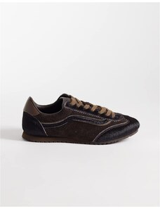 Vans Super Lowpro pony hair trainers in brown