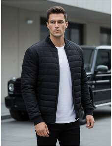 FashionStreet Pánská prošívaná bunda bomber černá TX2213