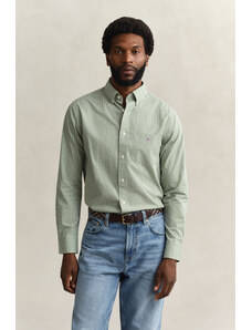 KOŠILE GANT REG CLASSIC POPLIN GINGHAM SHIRT HERB GREEN