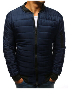 FashionStreet Pánská prošívaná bunda bomber tmavě modrá TX2205