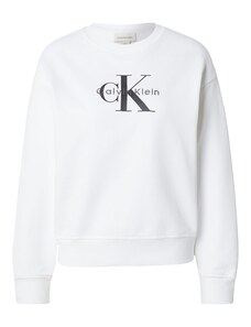 Calvin Klein Jeans Mikina černá / bílá