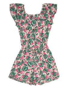 NAME IT Overal 'NKFVinaya' písková / zelená / tmavě zelená / světle růžová