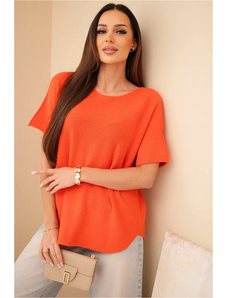 Kesi Svetr dámský s krátkým rukávem volného střihu modrý