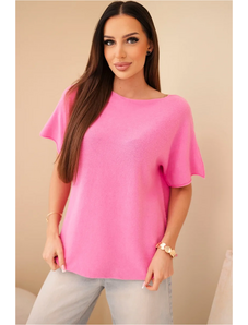 Kesi Svetr dámský s krátkým rukávem volného střihu modrý