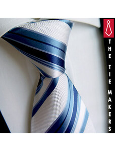 Luxusní hedvábná kravata Beytnur 6 modrý pruh