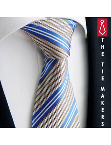 Luxusní modrohnědá kravata Beytnur 212-3