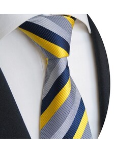 Luxusní pruhovaná kravata Beytnur 228-2 - žlutá