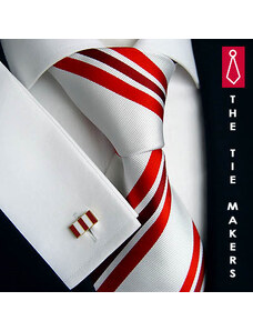 Luxusní pruhovaná hedvábná kravata Beytnur 159-1