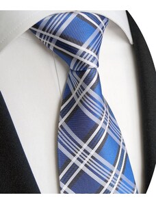 Moodrá karo kravata Beytnur 240-3