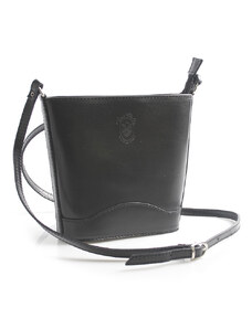 Dámská kožená crossbody kabelka černá - ItalY Bryana černá