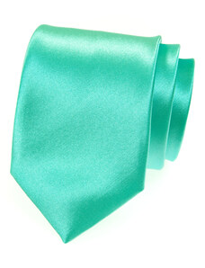 Avantgard Světle tyrkysová jednobarevná jemně lesklá kravata