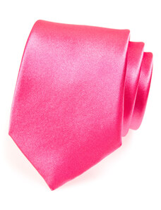 Avantgard Středně růžová jednobarevná lesklá kravata