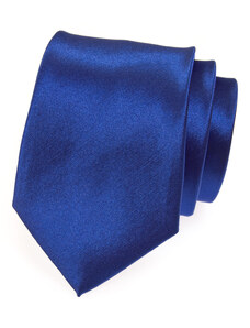 Avantgard Zářivě tmavě modrá jednobarevná lesklá kravata
