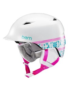 Bern dětská / dámská zimní helma Camina satin white fair isle