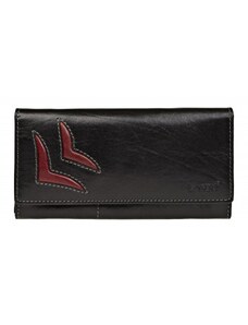 Lagen Dámská kožená peněženka 26011/T černo-červená