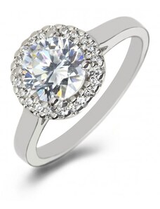 Pretis Zásnubní prsten s diamantem, bílé zlato brilianty 585/2,2gr  3861188-1-54-99 - GLAMI.cz