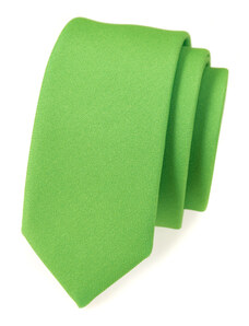 Avantgard Zelená slim kravata bez vzoru