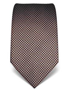 Tmavě hnědá kravata Vincenzo Boretti 21989 - kohoutí stopa