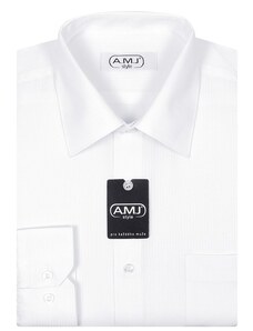 Pánská košile AMJ vrorovaná VDP607, dlouhý rukáv, prodloužená délka