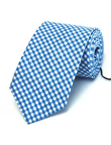 Klukovna Modrobílá károvaná kravata