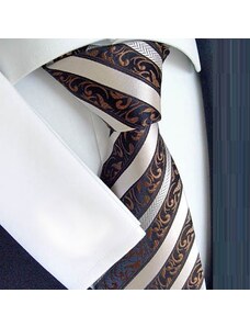 Beytnur 177-4 luxusní hedvábná kravata hnědá