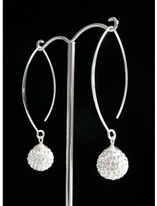 Šperky LAFIRA Style Stříbrné náušnice kuličky dlouhé 12mm