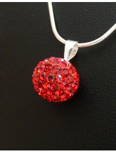 Šperky LAFIRA Style Stříbrný přívěsek kulička červená 10mm