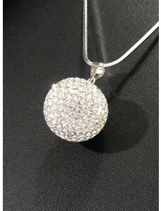 Šperky LAFIRA Style Stříbrný přívěsek kulička bílá 14mm