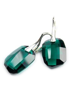 Šperky LAFIRA Style GRAPHIC stříbrné náušnice Emerald