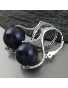 Šperky LAFIRA Style PEARLS stříbrné náušnice Night Blue