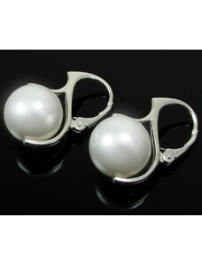 Šperky LAFIRA Style PEARLS stříbrné náušnice White
