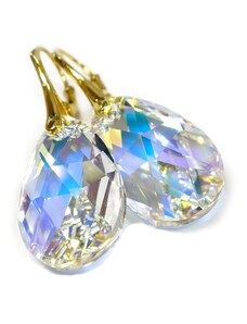 Šperky LAFIRA Style Pozlacené stříbrné náušnice Pear AB