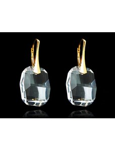 Šperky LAFIRA Style Pozlacené stříbrné náušnice Graphic Crystal