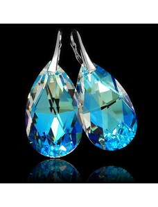 Šperky LAFIRA Style Stříbrné náušnice Pear Blue AB
