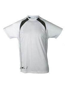 Sols Pánské triko s krátkým rukávem Match Sol´s Bílá / Tmavá šedá S