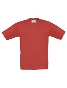 B&C Dětské tričko s krátkým rukávem Exact 190 B&C (TK301) Červená 3 / 4