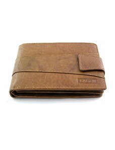 Kožená peněženka Lagen s přezkou - světle hnědá