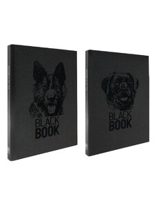 MAKENOTES Zápisník A6 BLACK BOOK DOGS