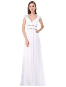 Ever-Pretty Bílé šaty inspirované antikou ze šifonu