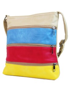 Sun-bags Béžová Crossbody Kabelka s Pruhy - Model H0438