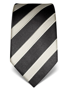 Antracitová kravata Vincenzo Boretti 22001- s šedým pruhem