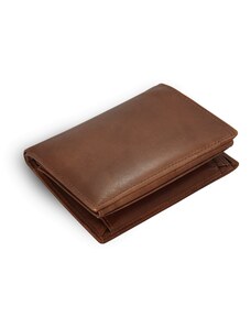 Tmavě hnědá pánská kožená peněženka Dominico